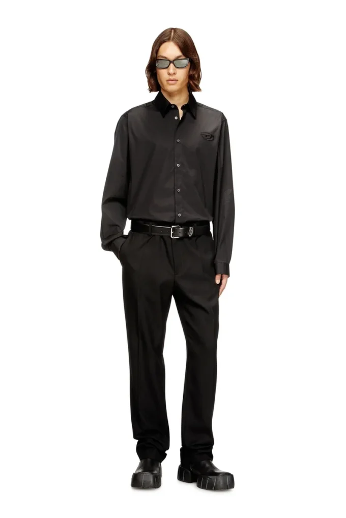 s-simply-gsbh Stretch-Popelinehemd mit Stickerei