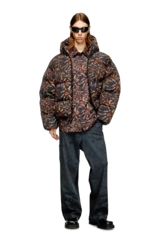 s-simply-spider-pjbk Lyocell-Hemd mit Allover-Print