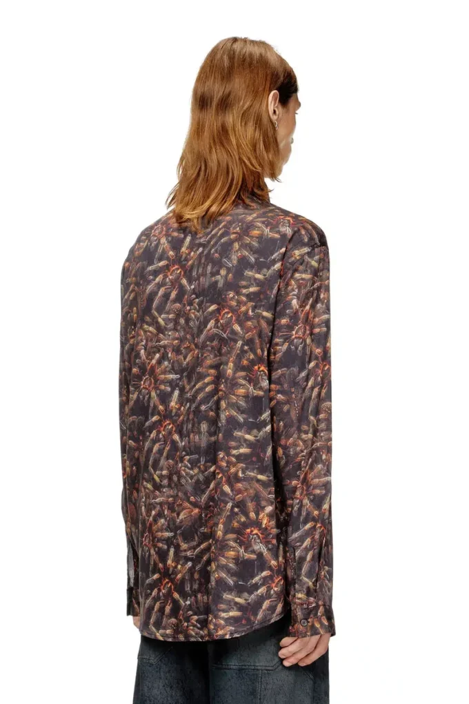 s-simply-spider-pjbk Lyocell-Hemd mit Allover-Print s-simply-spider-pjbk Lyocell-Hemd mit Allover-Print