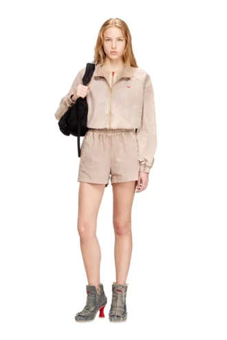 s-unny Nylon-Shorts mit seitlichen Bändern