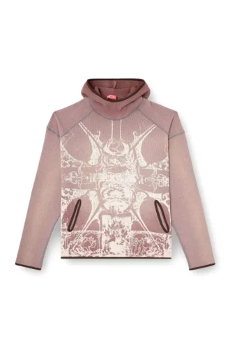 s-waf-hood-new Verblasster Waffel-Hoodie mit Grafikprint