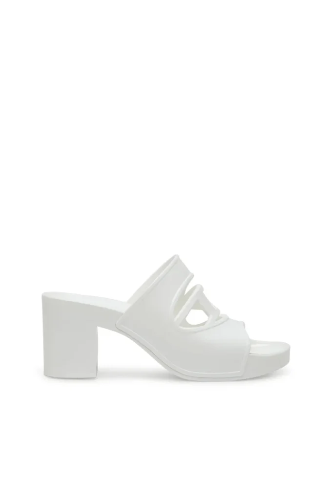 sa-bonnie Sa-Bonnie-Heeled Gummi-Pantoletten mit ausgeschnittenem Logo sa-bonnie Sa-Bonnie-Heeled Gummi-Pantoletten mit ausgeschnittenem Logo