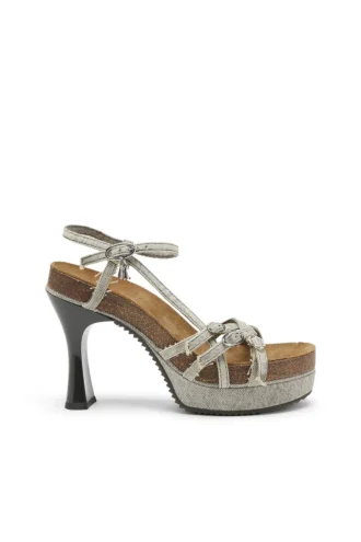 Sandale d-woodstock 105 Plateau-Sandalen D-Woodstock-Strappy aus Denim