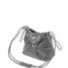 Scrunch-D-Bucket Scrunch-D-Bucket-Tasche aus glänzendem, geknittertem Leder