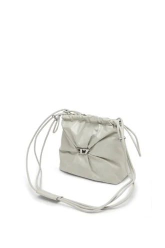 Scrunch-D-Bucket Scrunch-D-Bucket-Tasche aus glänzendem, geknittertem Leder
