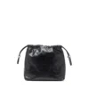 Scrunch-D-Bucket Scrunch-D-Bucket-Tasche aus glänzendem, geknittertem Leder