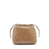 Scrunch-D-Bucket Scrunch-D-Bucket-Tasche aus glänzendem, geknittertem Leder