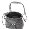 Scrunch-D-Bucket Scrunch-D-Bucket-Tasche aus glänzendem, geknittertem Leder