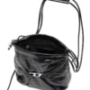 Scrunch-D-Bucket Scrunch-D-Bucket-Tasche aus glänzendem, geknittertem Leder