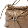 Scrunch-D-Bucket Scrunch-D-Bucket-Tasche aus glänzendem, geknittertem Leder
