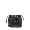Scrunch-D-Bucket Scrunch-D-Bucket-Tasche aus glänzendem, geknittertem Leder