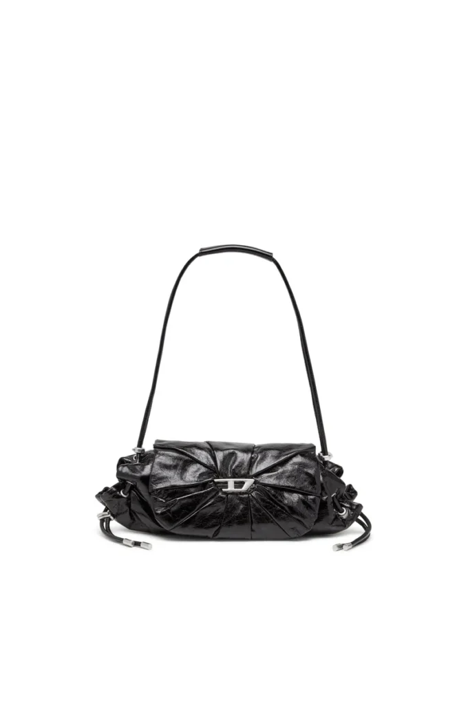 scrunch-d Schultertasche Scrunch-D S-Schultertasche aus geknittertem Leder scrunch-d Schultertasche Scrunch-D S-Schultertasche aus geknittertem Leder