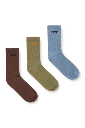 skm-d-tennis-crew-17,5 Dreierpack gerippte Socken mit D-Logo