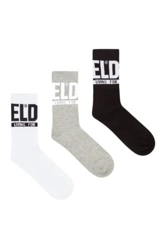 skm-ray-threepack 3er-Pack Socken mit Logo-Bündchen