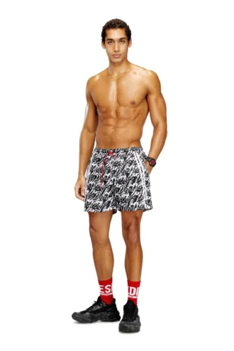 soccer-41-d-pop Badeshorts mit durchgehendem Logo-Print