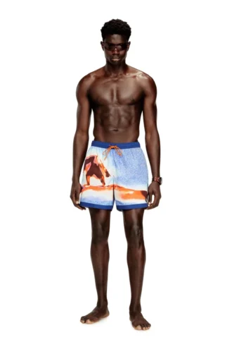 soccer-41-d-pop-c Badeshorts mit durchgehendem Surfbrett-Print
