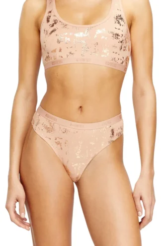 stars-gft String aus Stretch-Baumwolle mit Metallic-Effekt