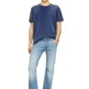 t-adjind-new Distressed T-Shirt mit Denim-Effekt t-adjind-new Distressed T-Shirt mit Denim-Effekt