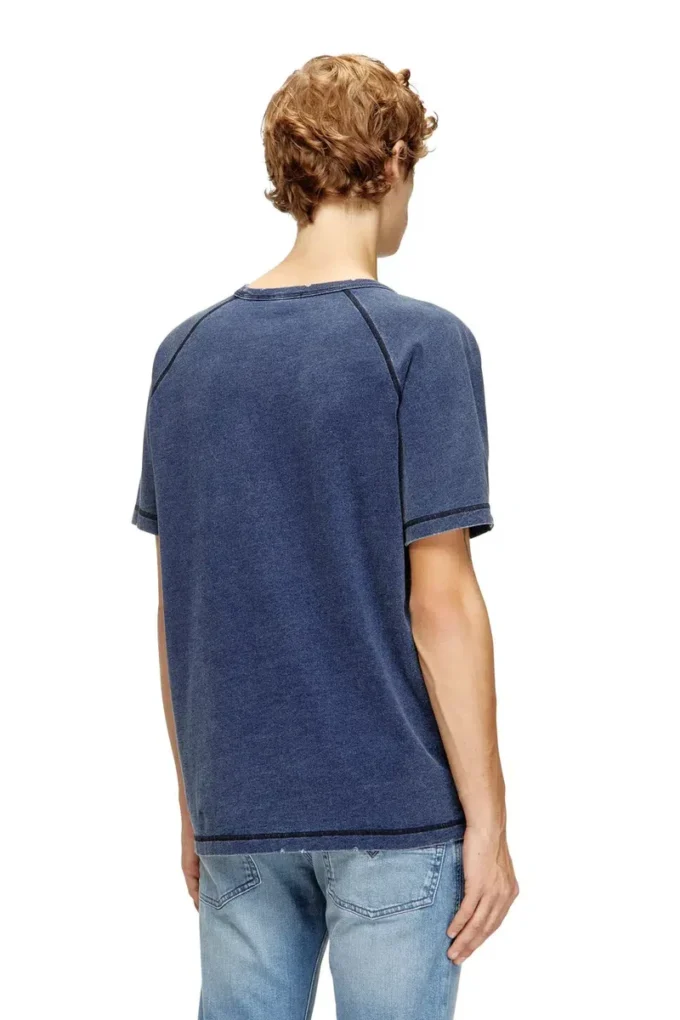 t-adjind-new Distressed T-Shirt mit Denim-Effekt t-adjind-new Distressed T-Shirt mit Denim-Effekt