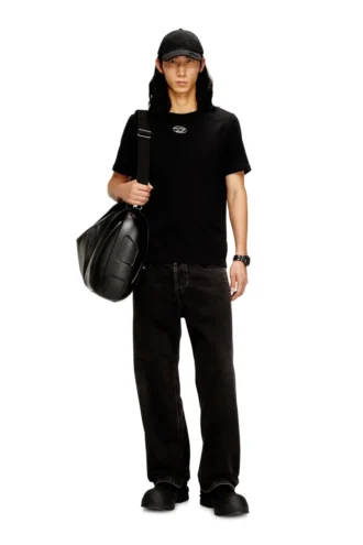 t-adjust-od T-Shirt mit metallischem Oval D
