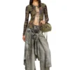 t-afry Strickjacke mit gemischten Camouflage-Prints