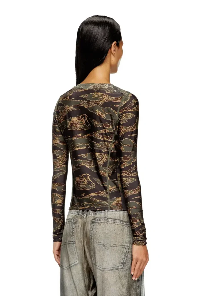 t-afry Strickjacke mit gemischten Camouflage-Prints