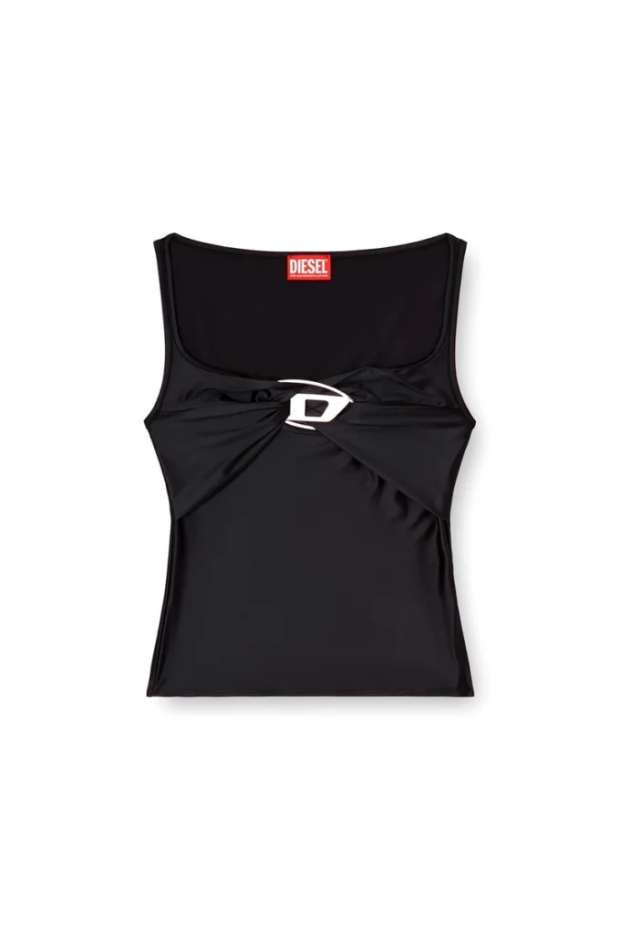t-amai Nylon-Jersey-Oberteil mit Rüschen t-amai Nylon-Jersey-Oberteil mit Rüschen