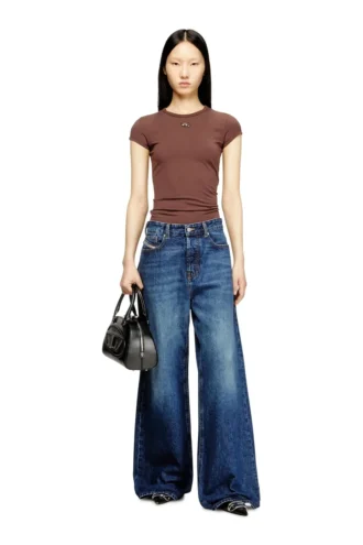 t-angie-od T-Shirt mit ausgeschnittenem, gesticktem Logo
