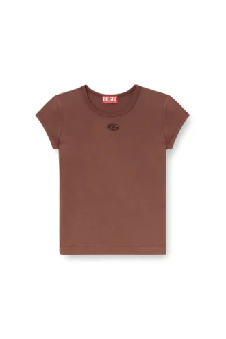 t-angie-od T-Shirt mit ausgeschnittenem, gesticktem Logo