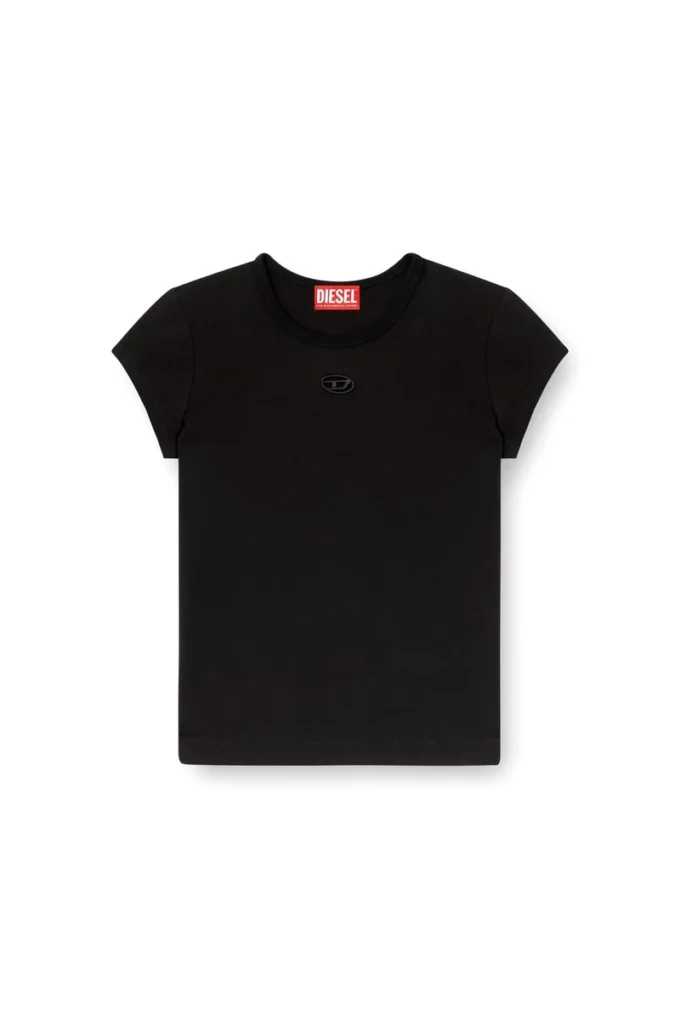 t-angie-od T-Shirt mit ausgeschnittenem, gesticktem Logo
