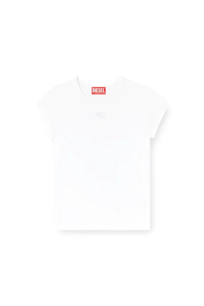 t-angie-od T-Shirt mit ausgeschnittenem, gesticktem Logo