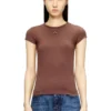 t-angie-od T-Shirt mit ausgeschnittenem, gesticktem Logo