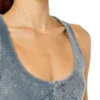 t-aniesse Geripptes Racerback-Oberteil mit Knopfleiste t-aniesse Geripptes Racerback-Oberteil mit Knopfleiste