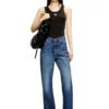 t-anki-od Schlank geschnittenes, geripptes Tanktop mit metallischem Oval D t-anki-od Schlank geschnittenes, geripptes Tanktop mit metallischem Oval D