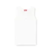 t-anki-od Schlank geschnittenes, geripptes Tanktop mit metallischem Oval D