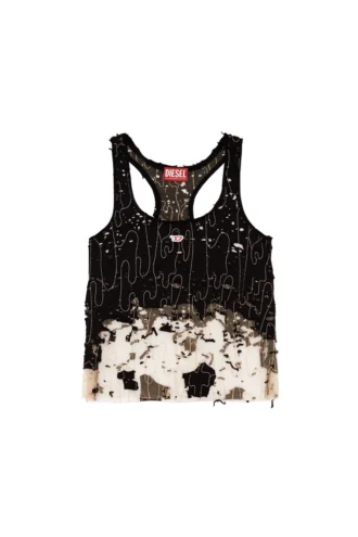 t-bils-dev Tüll-Tanktop mit Destroyed-Jersey