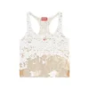 t-bils-dev Tüll-Tanktop mit Destroyed-Jersey