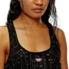 t-bils-dev Tüll-Tanktop mit Destroyed-Jersey