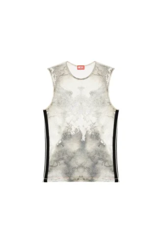 t-bisket Tanktop aus bedrucktem Mesh