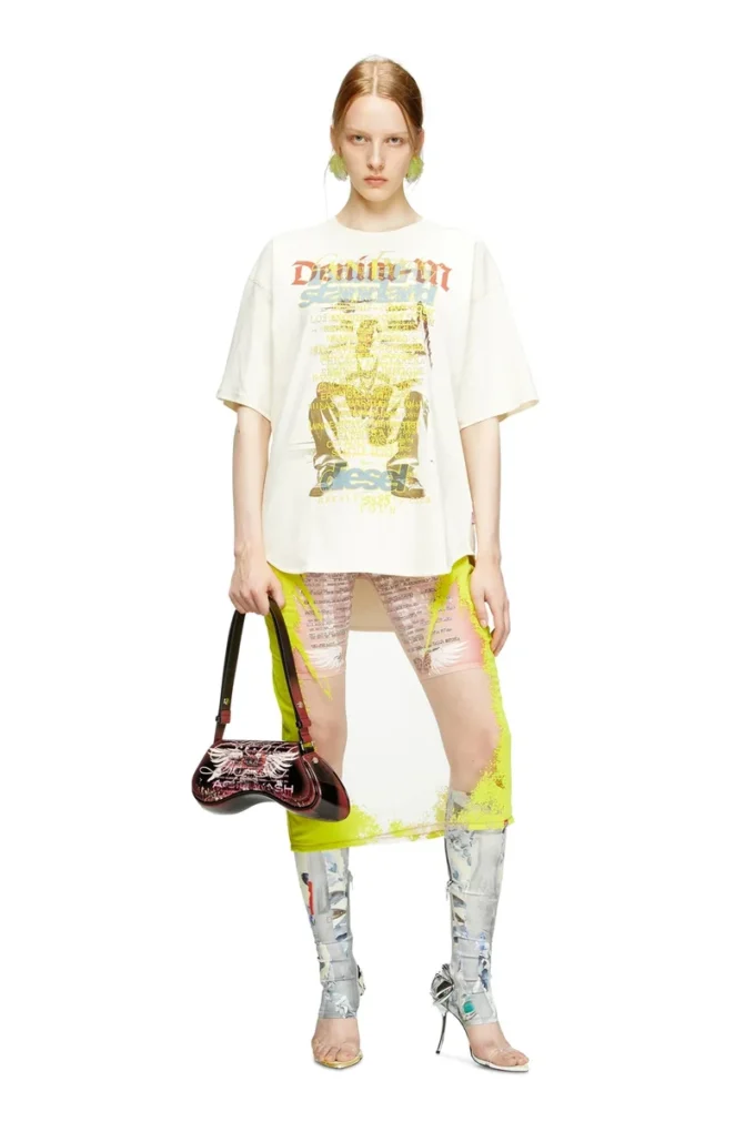t-bix-aa T-Shirt mit Songtext-Print