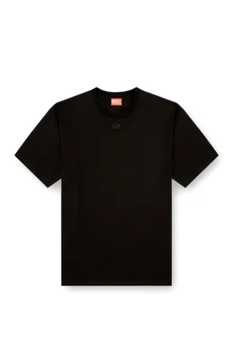 t-boxt-dco Lockeres Baumwoll-T-Shirt mit ovaler D-Stickerei
