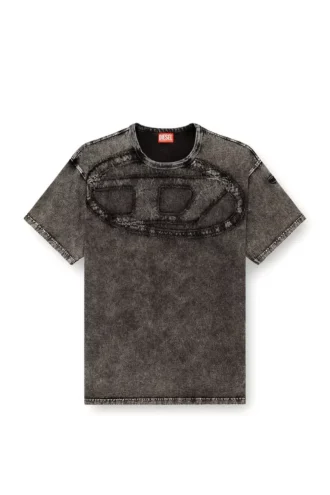 t-boxt-den Lässiges Baumwoll-T-Shirt mit ovaler D-Applikation