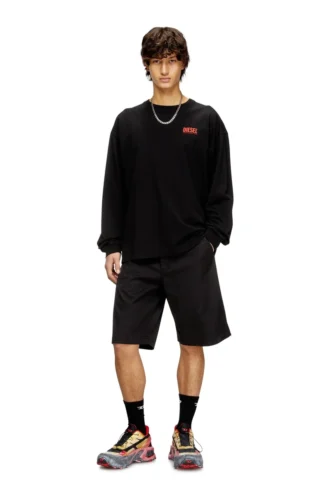 t-boxt-ls-bisk Lässiges Langarm-T-Shirt mit Diesel-Logos
