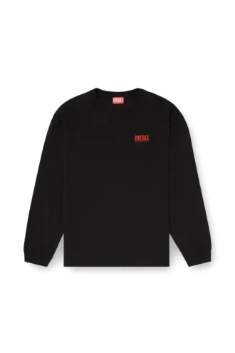 t-boxt-ls-bisk Lässiges Langarm-T-Shirt mit Diesel-Logos