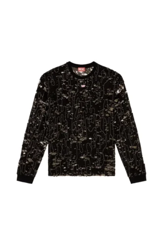 t-boxt-ls-devor Tüll-T-Shirt mit Destroyed-Jersey