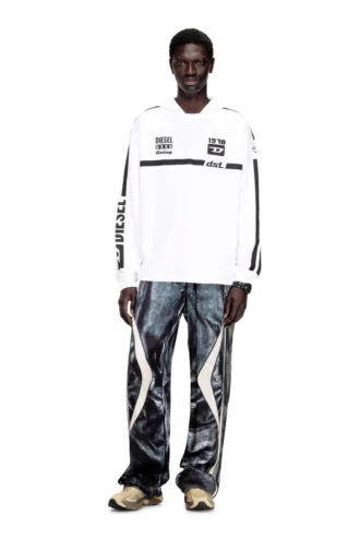 t-boxt-ls-hood-rib Hoodie-T-Shirt mit kontrastierenden Grafiken