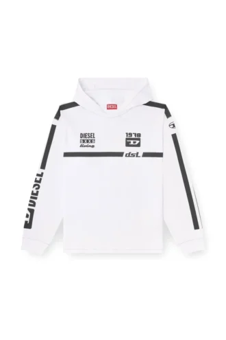 t-boxt-ls-hood-rib Hoodie-T-Shirt mit kontrastierenden Grafiken
