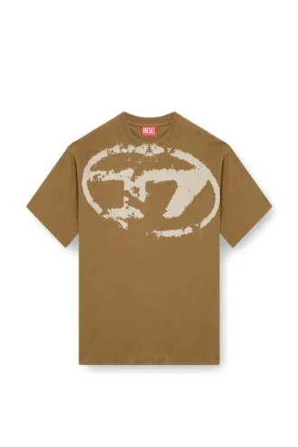 t-boxt-n14 T-Shirt mit Distressed-Flock-Logo