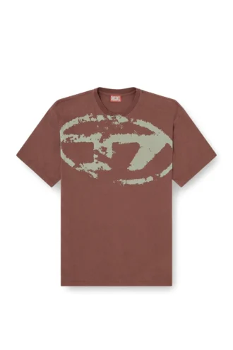 t-boxt-n14 T-Shirt mit Distressed-Flock-Logo