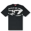 t-boxt-n14 T-Shirt mit Distressed-Flock-Logo